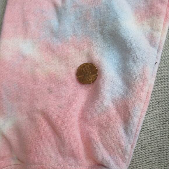 Gildan Hoodie Women Small Tie Dye Sweatshirt Chincoteague VA Grunge Poverty Chic - Picture 5 of 13